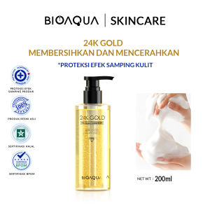 【BPOM】BIOAQUA Face Wash 24K Gold Facial Cleanser Pembersih Wajah 200ml