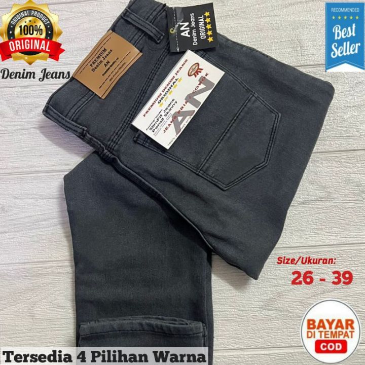 AN JEANS DENIM ORIGINAL JEANS celana jeans Pria Panjang Slimfit