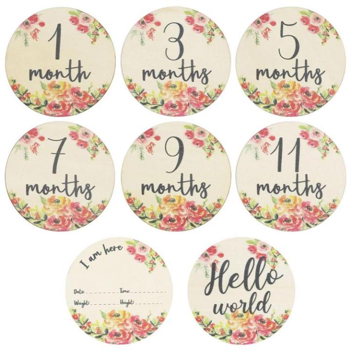 Baby Announcement Monthly Baby Milestone Cards - Birth Announcement ...