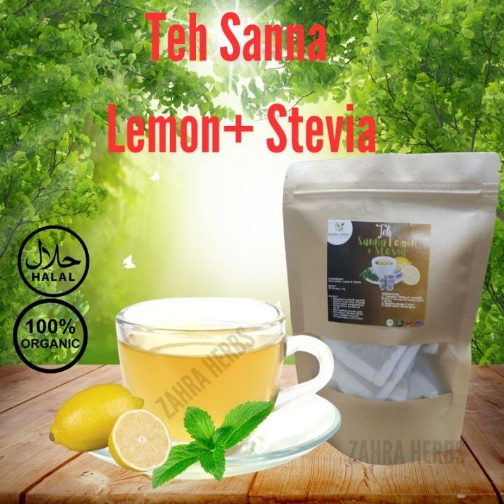 TEH SANNA LEMON STEVIA | ORGANIC DETOX SLIMMING TEA | ORIGINAL HQ | TEH KURUS