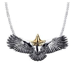 Hip Hop Hawks Pendant Necklace Titaniums Steel for Men And Women Gothic Statement Pieces Fashion Accessory
