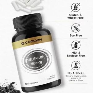 COOLKIN SELENIUM Capsules Antioxidant Improves Thyroid Function Boosts Immunity Supports Healthy Inflammation 30/60/120 Count