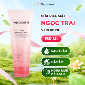 Sữa Rửa Mặt Ngọc Trai Verobene Sạch Sâu Cấp Ẩm Ngừa Mụn Đầu Đen Cải Thiện Lỗ Chân Lông 150ml