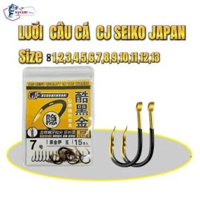 Sét 20 Lưỡi 50 Lưỡi Câu Cá Mạ Vàng Đen Bằng Thép CacBon Có Nghạnh Iseni LC11 - Sanami Fishing