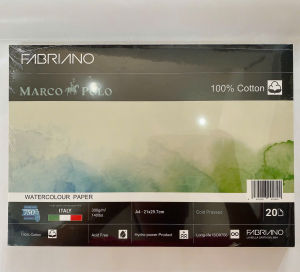 [Hỏa tốc] Sổ Vẽ Mỹ Thuật Fabriano Marco Polo 300gsm 100% Cotton – Sổ Vẽ Màu Nước Cao Cấp Hạng Họa Sĩ