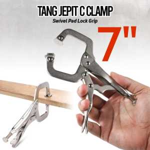 TANG BUAYA C CLAMP 5" / 7" / 11" LOCKING PLIER 5 7 11 INCI TANG JEPIT LAS BAIS G 127MM 175MM 280MM TANG CATOK C CHROME