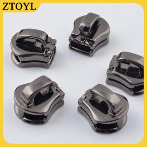 ZTOYL 10PCS 5 # dây kéo kim loại đầu kéo thanh trượt Zip khóa túi hành lý may tự làm sửa chữa Kit Phụ kiện phần cứng