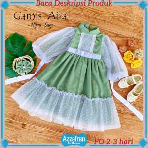 Gamis Aira | Baju Premium Katun Anak Perempuan & Dewasa Couple Lebaran Toyobo Terbaru Seragam Murah