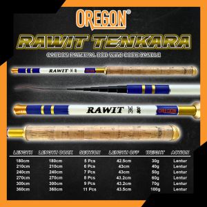 Joran tegek handle busa Ruas Pendek Oregon Rawit Tenkara 180 210 240 270 360 450 Carbon Original COD