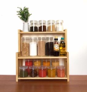 TERMURAH RAK BUMBU DAPUR SUSUN 3 KAYU JUMBO