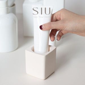 Terra Diatomite Square Toothbrush Holder - Tempat Cup Gelas Tirisan Sikat Gigi Super Cepat Kering