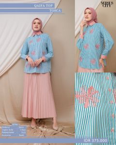 KEMEJA QAIFA TOP BY VERSUSCITY BAHAN KATUN ATASAN WANITA KEMEJA PREMIUM CANTIK MURAH KEKINIAN MODIS