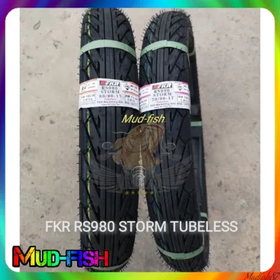 TAYAR FKR RS980 STORM 70/90-17 80/90-17 Tyre (TUBELESS)