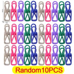 20Pcs Colorful Mini Multifunctional Clothes Clips Kitchen Food Snack Bag Sealing Clips Home Laundry Clothesline Fixing Storage Clamps