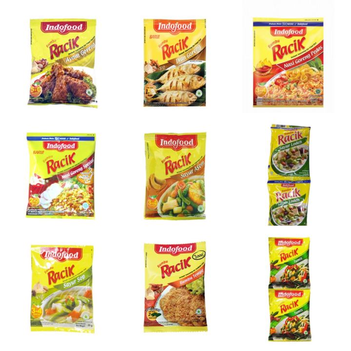 調味料・料理の素・油 Racik Sayur Asem-Lodeh-Sop-Tempe-Ladaku Jual Bumbu Racik Indofood ( Ayam Ikan Tempe Nasi ) Goreng