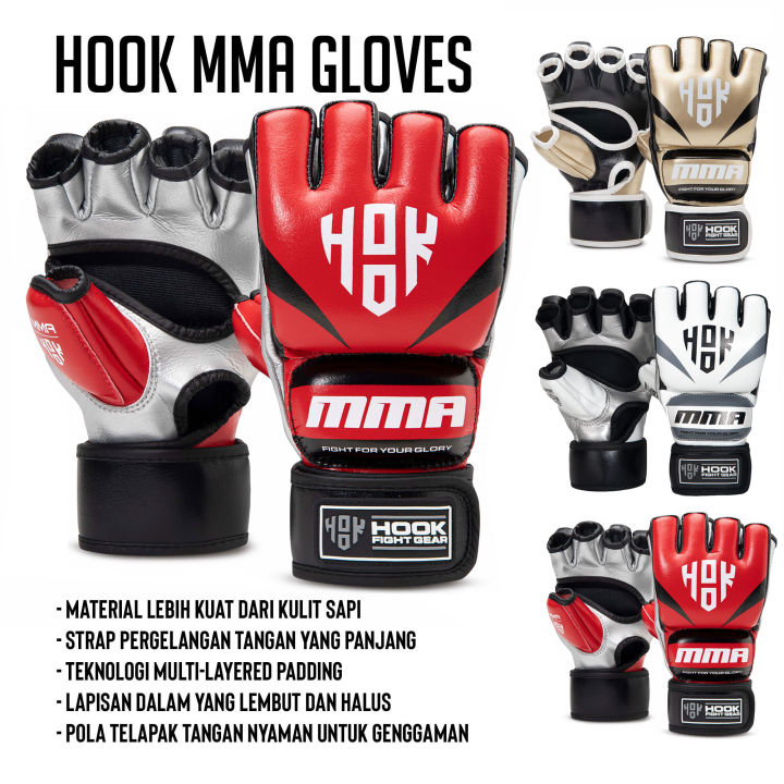 Jual BOXING GLOVES HOOK FIGHT GEAR MERAH, SARUNG TINJU HOOK