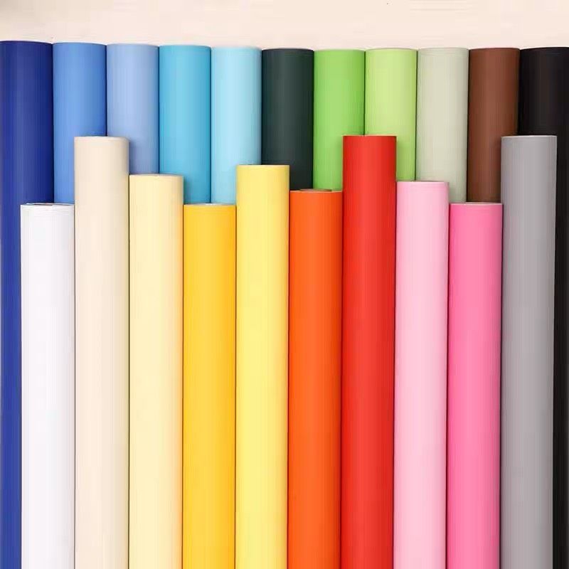 5 Mét Giấy Dán Tường Khổ 45CM Rộng Decal PVC Trang Trí ( có keo ) - MỘT MÀU NỀN GIẢ VẢI PT128