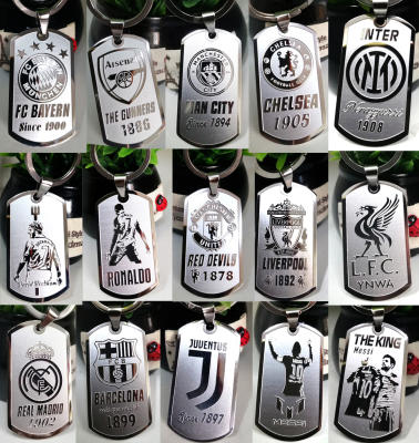 Móc khóa inox các CLB bóng đá Arsenal, Chelsea, Juventus, Liverpool, MU...