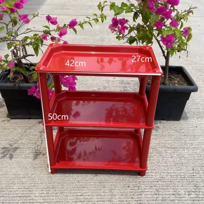 KIMIGO (2/3/4Layers) Rectangular Multi-Layer Plastic Utility Shelf Multipurpose Organizer Rack