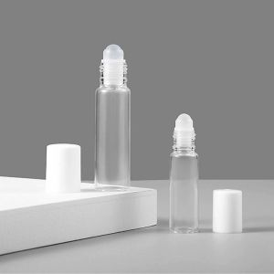 BAIXL Storage Separate Travel With Glass Ball With Roll On Cosmetic Eye Cream Refillable Container Rollerball Bottle Empty Clear Bottles Glass Roller Bottles