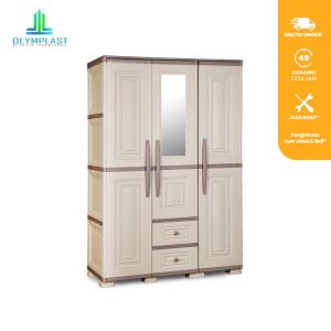 Lemari Plastik 3 Pintu OTC Modern Olymplast