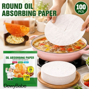 DewyBabe 100pcs/pack Food Oil Absorbing Paper Kitchen Disposable Filter Film for Food Soup Thermostability