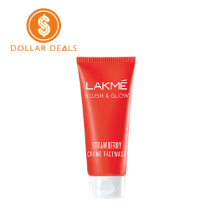 Lakme Blush & Glow Hydrating Strawberry Facewash with Vitamin C Serum & Fruit extracts 100g