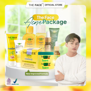 THE FACE Temulawak Original Acne Package BPOM - Paket Skincare Wajah Jerawat & Bekasnya Solusi Maksimal Mencerahkan Wajah Kusam Berminyak Natural Skincare Herbal Daily Routine Perawatan Wajah Lengkap