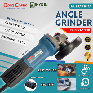 DongCheng DSM21-100B Slim Body Angle Grinder 900W 100mm Toggle Switch 13000RPM High Quality Heavy Duty Power Tool