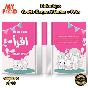 Iqro dan Juz Amma Besar Hard Cover Custom Nama Foto Logo Sekolah Nama Sekolah Souvenir Ulang Tahun - [Myfoodofficial]