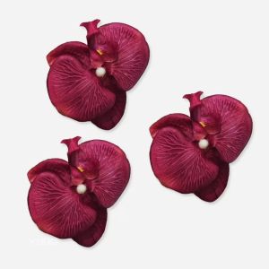 GUDAN 3pc/set หวานหวานแหววว กิ๊บติดผมรูปผีเสื้อและกล้วยไม้ ผ้าผ้าทอ ไข่มุกไข่มุก คลิปข้างดอกไม้เจ้าสาว สวยงามสวยงาม หมวกวันหยุดริมทะเล กิ๊บติดผมสไตล์จีน สำหรับผู้หญิง