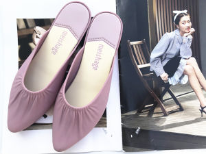 [Free Shipping] New Jelly Womens Sandals Fashionable Pointed-Toe Half-Coverage Womens Shoes Wedge Heel Womens Slippers Slip-On Home Shoes.