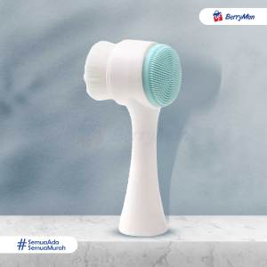 Sikat Pembersih Wajah Silikon 2 in 1 Facial Cleansing Brush Alat Cuci Muka Membersihkan Komedo