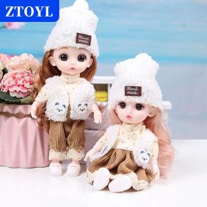 [COD] ZTOYL 16ซม.Mini movable Joint Dolls ตุ๊กตาของเล่น DIY พร้อมเสื้อผ้าสำหรับของเล่นเด็กผู้หญิง