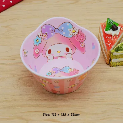 Cartoon Melamine Divider Plates & Bowls Hello Kitty/Cinnamoroll/Pikachu/Gudetama/Mickey Cute Tableware for Children [SG Ready Stock]