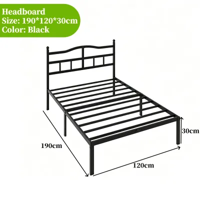 FVALLEY Iron Bed Frame With Headboard Heavy Duty Steel Bed Frame Single Double Bed Storage Bed Frame For Bedroom