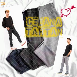 CELANA TARTAN KOTAK PRIA /LONG PANTS/TARTAN SKINNY PANTS/BLACK PANTS /NEW TARTAN PLAID SLIM/TAECO/CELANA PANJANG/CELANA SALUR HITAM2/LINE PANTS/CELANA SIGAI/ DNA Celana Tartan Panjang priaSlim Fit-Celana Kotak-Kotak Pria COD SELURUH INDONESIA