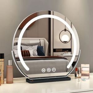 Large Vanity Mirror with Lights TouchSensor with 3-Color Lighting Dimmablefor Vanity Desk Tabletop Bedroom