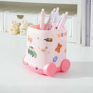 LIVELYN Hình xe Hộp đựng bút Sức chứa lớn Đa chức năng Xô đựng văn phòng phẩm Hoạt hình Túi để bàn Quà Tặng sinh viên