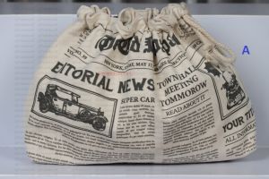 Dompet Pouch Organizer Bag Blacu Tebal Premium Digital Printing Motif koran