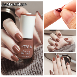 LaMart Store 40สี สีทาเล็บ ยาทาเล็บสีทาเล็บเจลไม่ต้องอบ สีทาเล็บลอกได้ กลิ่นหอม แห้งเร็ว ปกป้องเล็บ【COD】