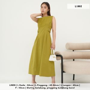4851 Aletta Linen Midi Dress