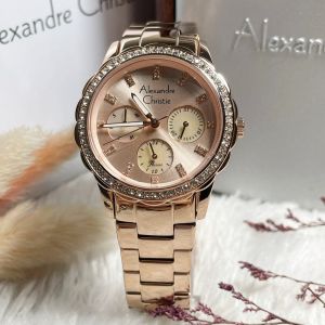 Jam Tangan Wanita Alexandre Christie AC 2A64 AC2A64 Original Garansi Resmi 1 tahun - Stainless Steel