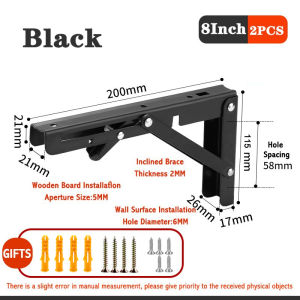 【2Pcs/Pair】 Folding Angle Bracket Adjustable Shelf Bracket Wall Triangle Bracket Angle Bracket For Wall