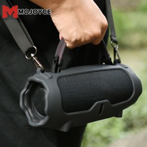 MOJOYCE Silicone Case with Shoulder Strap Portable Travel Soft Cover Silicone Protective Cover Shell for Charge 6 Portable BT Speaker