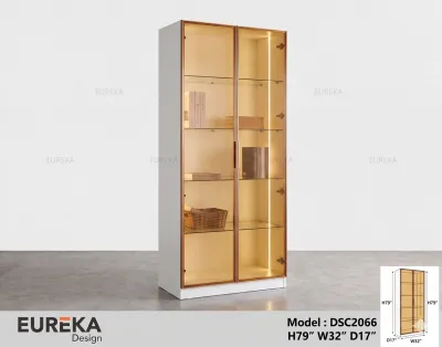 EUREKA 2.5ft Glass Display Cabinet Tempered Aliminium / Almari Kaca DSC2060 (Delivery & Installation Klang Valley ONLY)
