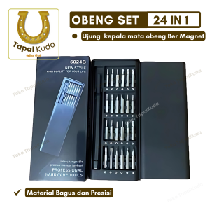 Obeng Set Premium 24 in 1 Magnetik Baut Kecil - Obeng Kecil Set - Obeng Elektonik - TapalKuda Jember
