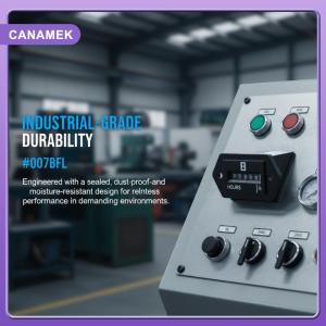 【CANAMEK】 Heavy Duty Hour Meter Counter 6 Digits 100-250V  Quartz Sealed For Vehicle and Generator Tracking