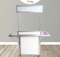 Booth Portable Bisa Di Lipat Dengan Tambahan Meja Kanan Kiri - Total Panjang 140 cm Super Jumbo Harga Murah (Booth Portable / Booth Lipat / Gerobak Lipat / Meja Lipat Jualan). 