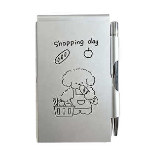 XIAHU Giá đựng bút Sổ tay bỏ túi Giấy có thể nạp lại Vỏ nhôm Sổ ghi chép bằng loại Nhẹ Kích thước nhỏ gọn Sổ ghi chép du lịch Sử dụng trong văn phòng